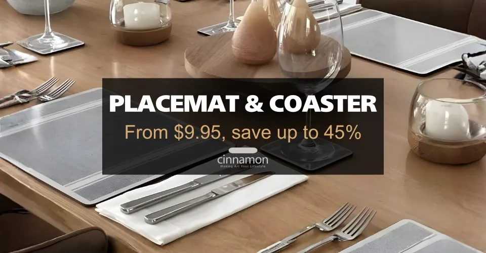 Placemat & Coaster - From $9.95, Save Up To 45%